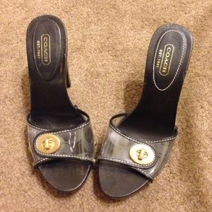 ⬇️🍉💯Authentic Black Coach Signature Heels